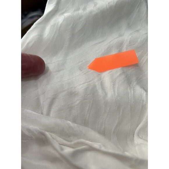 Jay Godfrey Hannah Wrap Top V-Neck Long Sleeve Jacquard Tie Front White Size 2 - Picture 9 of 9